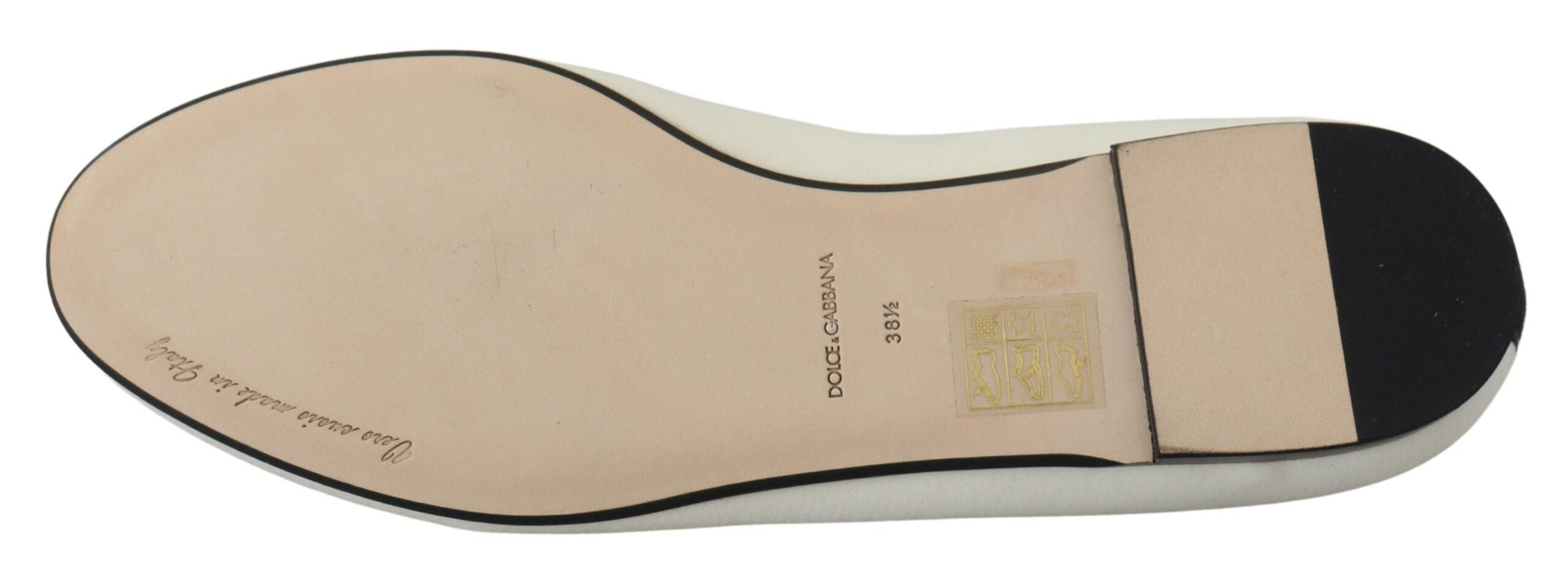 Dolce & Gabbana White Velvet Slip Ons Loafers Flats