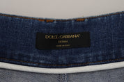 Blue High Waist Denim Cotton Stretch Jeans