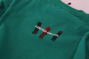 Green Printed Long Sleeves Pullover Sweater