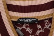 Multicolor Lace V-neck Pullover Sweater