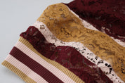Multicolor Lace V-neck Pullover Sweater