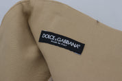 Brown Cotton High Waist Tapered Pants