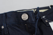 Blue Cotton Low Waist Slim Fit Women Casual Denim Jeans