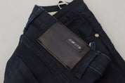 Blue Cotton Low Waist Slim Fit Women Casual Denim Jeans