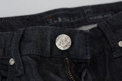 Black Cotton Low Waist Slim Fit Women Casual Denim Jeans