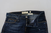Blue Washed Cotton Low Waist Women Casual  Jeans