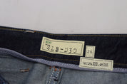 Blue Cotton Low Waist Slim Fit Women Casual Jeans