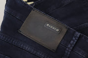 Blue Cotton Tapered Slim Fit Men Casual Denim Jeans