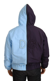 Black Blue DG Hooded Full Zip Men Jacket