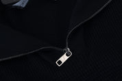 Black Silk Turtle Neck Pullover Sweater
