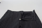 Dark Gray Stripes Chino Dress Pants