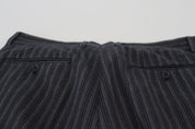 Dark Gray Stripes Chino Dress Pants