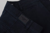 Blue Cotton Dress Formal Men Pants