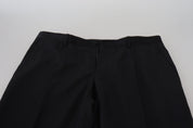 Black Wool Chino Dress Formal Pants