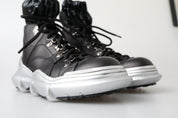 Black Nylon Galileo High Top Sneakers Shoes