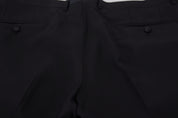 Black Dress Wool Silk Trouser Pants