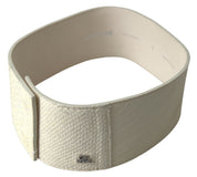 Off White Waxed Cotton Wide Fashion Waistband Belt