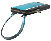 Blue Leather Purse Crossbody Sling Phone Bag Unisex