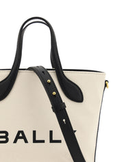 Bally White and Black Calf Leather Bucket Bag