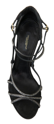 Rhinestone Stiletto Sandal Satin Shoes