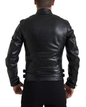 Black Leather Zipper Coat Men Jacket