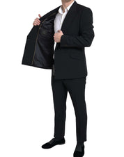 Black 2 Piece Double Breasted SICILIA Suit