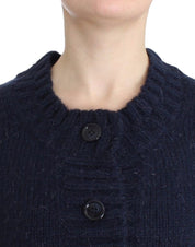 Blue cropped cardigan