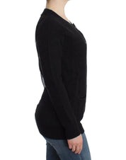 Black wool cardigan