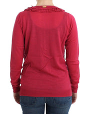 Pink wool cardigan