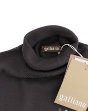 Brown turtleneck cotton sweater