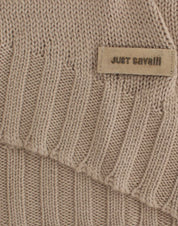 Beige knitted wool sweater