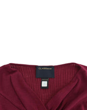 Purple knitted wool sweater