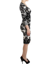 Black Printed Sheath Dress