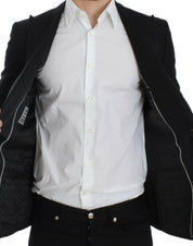 Black wool silk SICILIA blazer