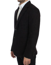Bordeaux alpaga two button blazer