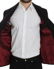 Bordeaux alpaga two button blazer
