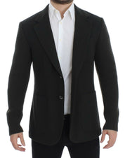 Green cashmere two button blazer