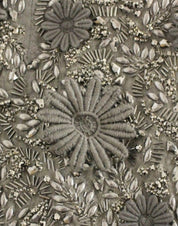 Black floral crystal embedded dress