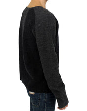 Gray wool crewneck sweater