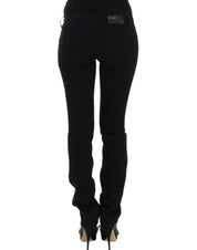 Black straight leg jeans
