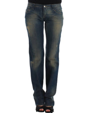 Blue straight leg jeans