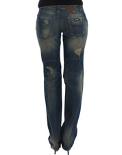 Blue straight leg jeans