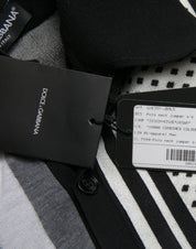 Black White Jumper Cardigan Polo Sweater