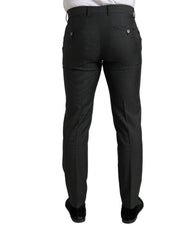 Dark Gray Stretch Slim Formal Pants