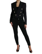 Black Striped SICILIA Double Breasted Jacket