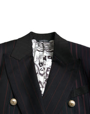 Black Striped SICILIA Double Breasted Jacket