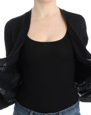 Gray wool alpaca cardigan