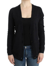 Gray wool alpaca cardigan