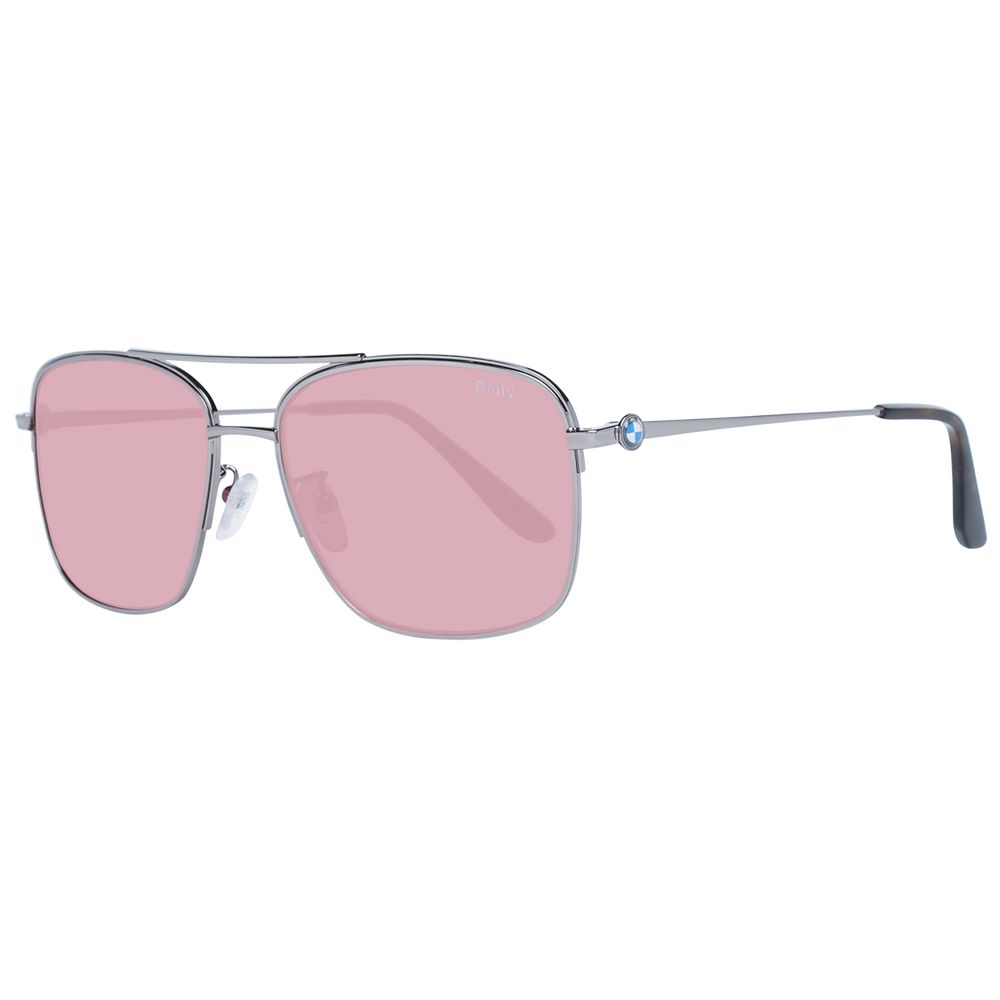BMW Silver Metal Aviator Sunglasses