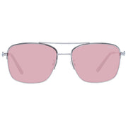 BMW Silver Metal Aviator Sunglasses